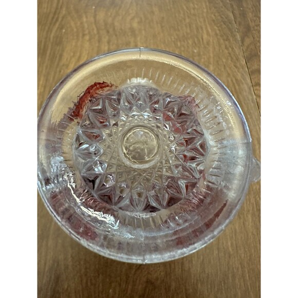 Imperial Glass Pitcher Creamer Star & File Pattern Carnival Glass Vintage 3.75” - Picture 3 of 8